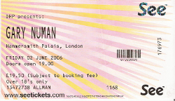 London Hammersmith Palais Ticket 2006